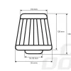 Filtru de aer conic rosu cu 3 adaptoare
