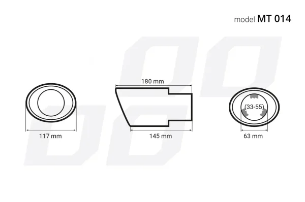 Ornament toba esapament din otel inoxidabil MT 014
