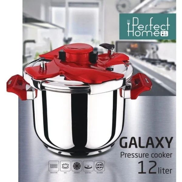 Oala sub presiune din inox, 12 L, Perfect Home Galaxy