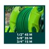 Tambur, rola, pentru furtun gradina, 1/2"-45 m, 3/4"-15 m, Verto 