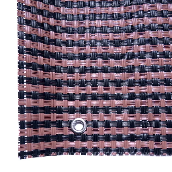 Paravan pentru balcon, terasa, gard, UV, 800 g/m2, maro, negru, 3x0.9 m