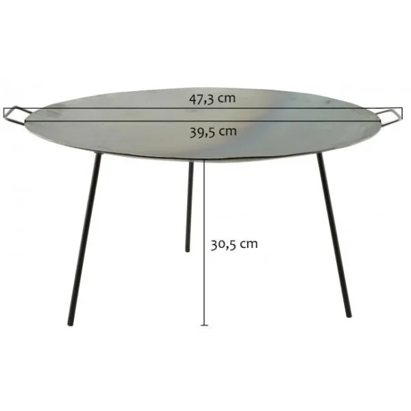 Disc pentru gratar, metalic, cu picioare, 39.5x30.5 cm, Perfect Home