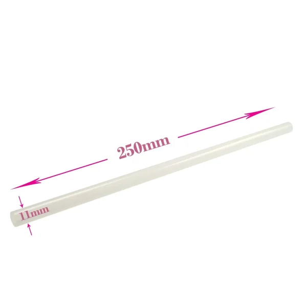 Baton silicon pentru pistol lipit, transparent, 12 buc, 11x250 mm