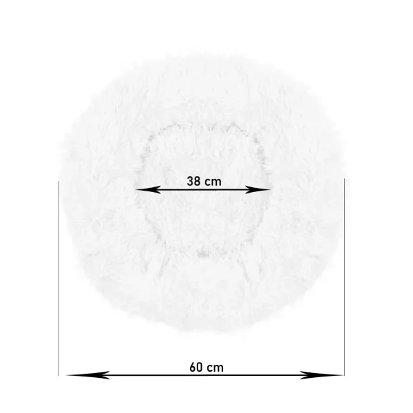 Culcus moale, pentru caine/pisica, crem, 60 cm