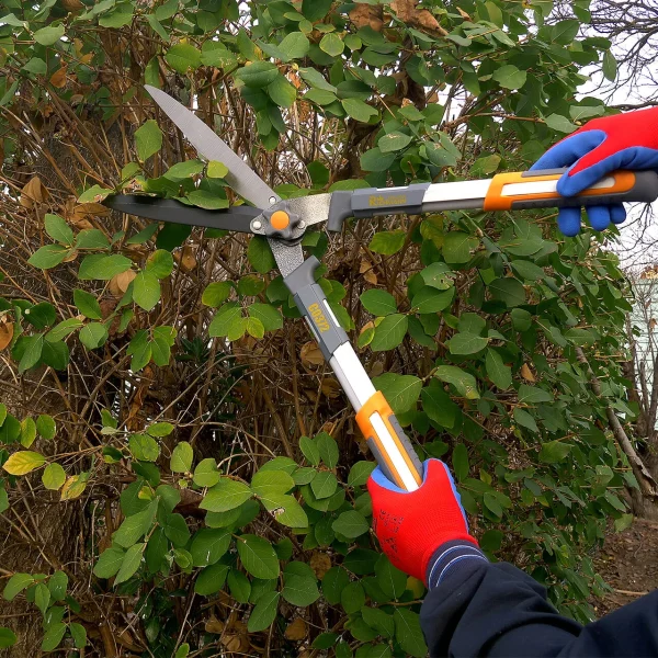 Foarfeca gard viu, arbusti, lama teflonata, otel japonez SK 5, 59 cm, maner aluminiu, Richmann Exclusive