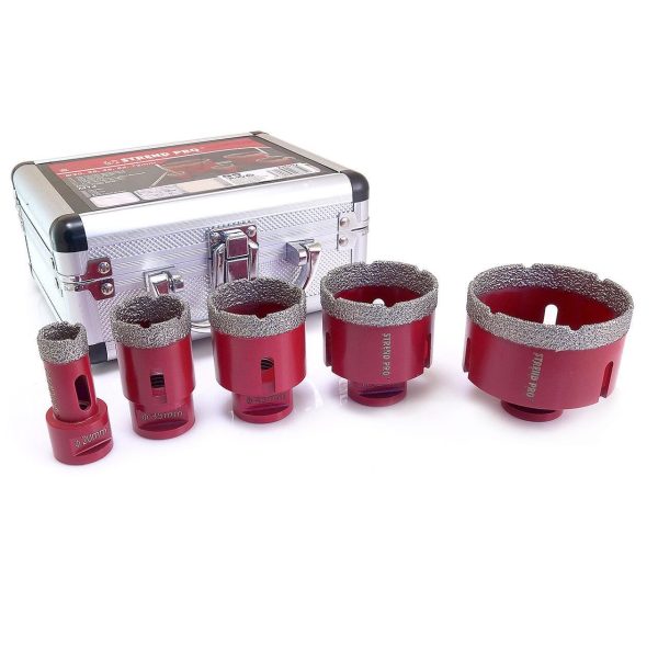 Carote diamantate, M14, set 5 buc, 20-72 mm, Strend Pro