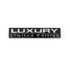 Emblema auto metalica LUXURY, reliefata 3D, dimensiune 7,5 x 1,5 cm