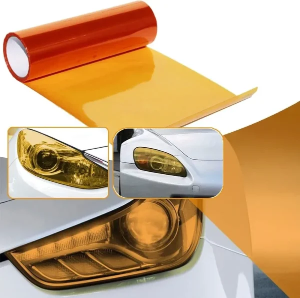Folie protectie faruri / stopuri auto - Orange (pret/m liniar) - 034