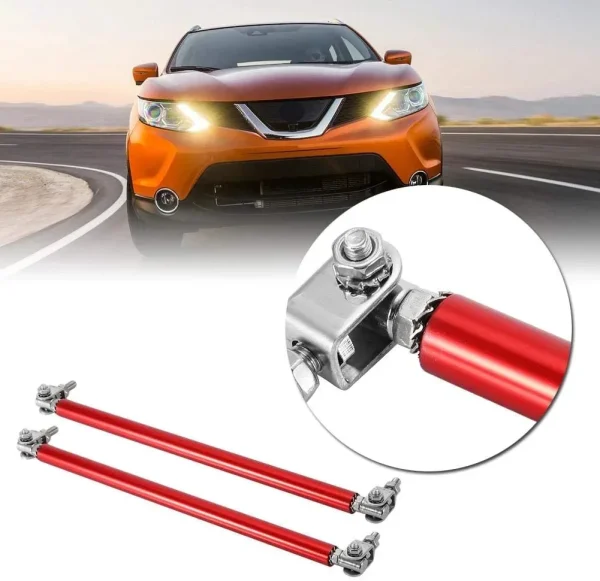 Set 2 Tije din Aluminiu reglabile pentru Consolidare Spoiler, lungime 15cm, culoare Rosu