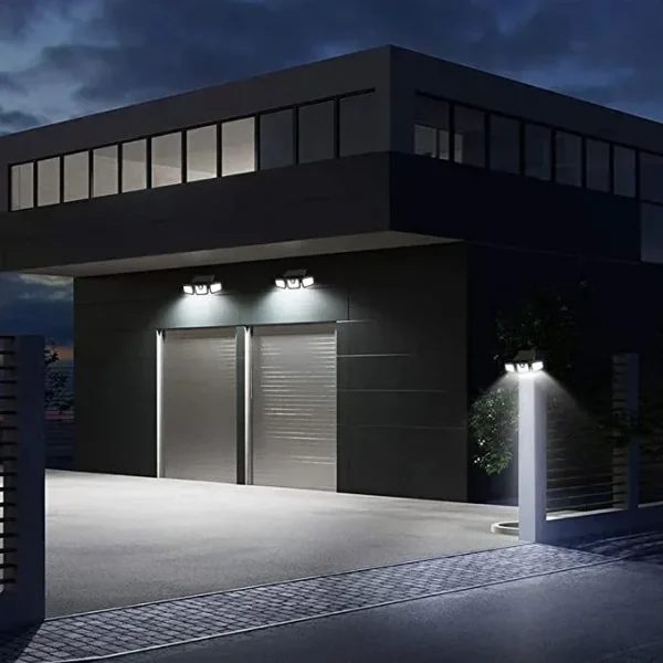 Lampa Solara LED, reglabila, model TRIO, cu senzor crepuscular si senzor de miscare