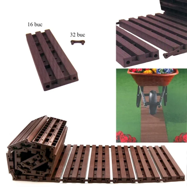 Poteca de gradina, polipropilena, 30x8.5 cm, 140 cm