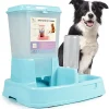 Distribuitor de alimente si apa pentru animale, 2in1, culoare Albastru