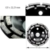 Disc diamantat dublu segmentat, beton, slefuire uscata, 125 mm/22.23 mm, Richmann Exclusive