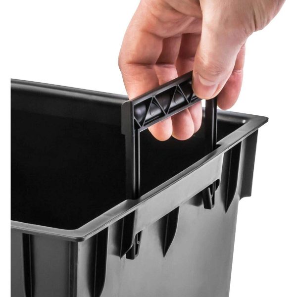 Ghiveci de flori, Prosperplast, Rato Low, patrat, 6.8 L, imitatie ratan, maro, 20x20x20.2 cm