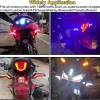 Set 2 lampi Semnalizare Moto, model BUMERANG, cu 2 functii, pozitie si semnalizare, tensiune 12V