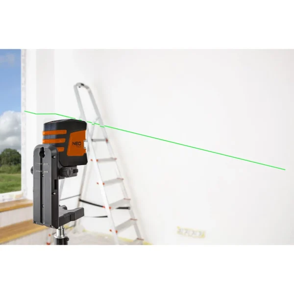 Nivela laser, verde, linie incrucisata, suport magnetic, 20 m, NEO