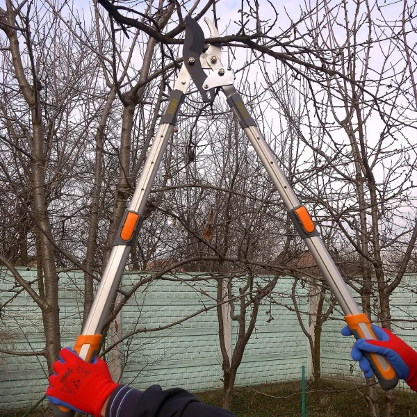 Foarfeca crengi, tip bypass, teflon, otel japonez SK5, maner telescopic 70-88 cm, Richmann Exclusive