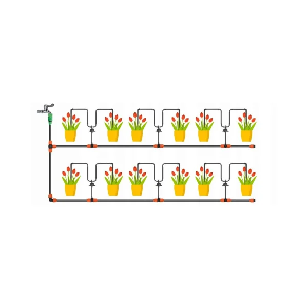 Sistem irigatii prin picurare, 64 piese, GardenLine
