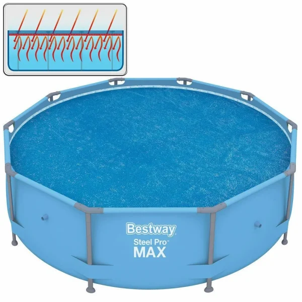 Prelata solara acoperire piscina 305 cm, rotunda, albastra, 290 cm, Bestway FlowClear 