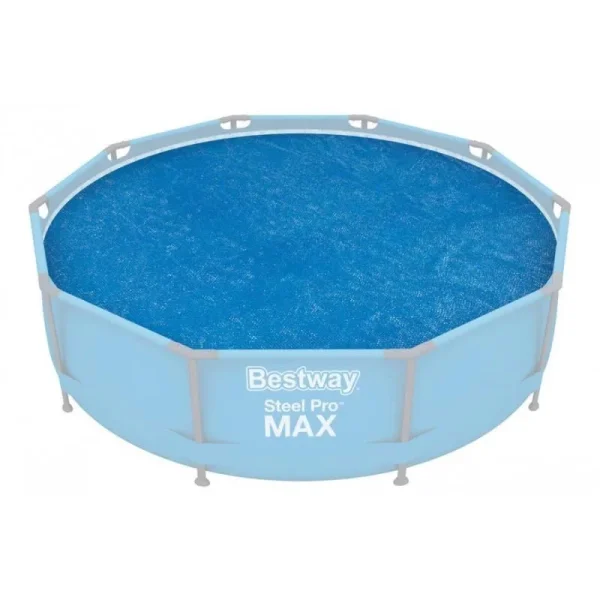 Prelata solara acoperire piscina 366 cm, rotunda, albastra, 356 cm, Bestway FlowClear 