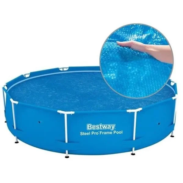 Prelata solara acoperire piscina 305 cm, rotunda, albastra, 290 cm, Bestway FlowClear 