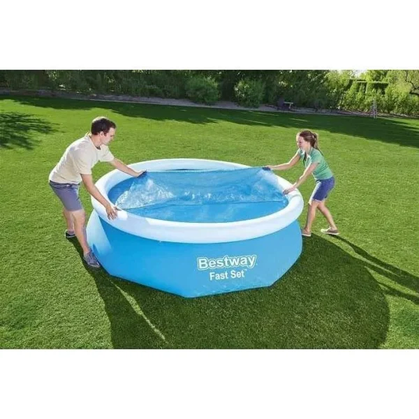 Prelata solara acoperire piscina 305 cm, rotunda, albastra, 290 cm, Bestway FlowClear 