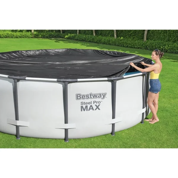 Prelata acoperire piscina, PVC, neagra, 305 cm, Bestway