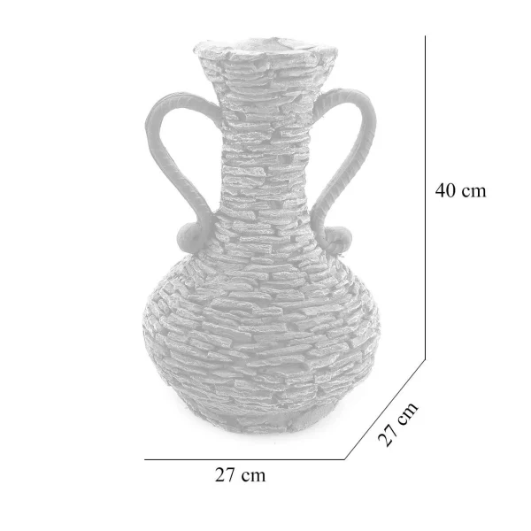 Decoratiune gradina, ceramica, ghiveci, 27x27x40 cm