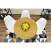 Masa stil scandinav, Artool, rotund, MDF si lemn, natur, 80x75 cm