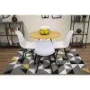 Masa stil scandinav, Artool, rotund, MDF si lemn, natur, 80x75 cm