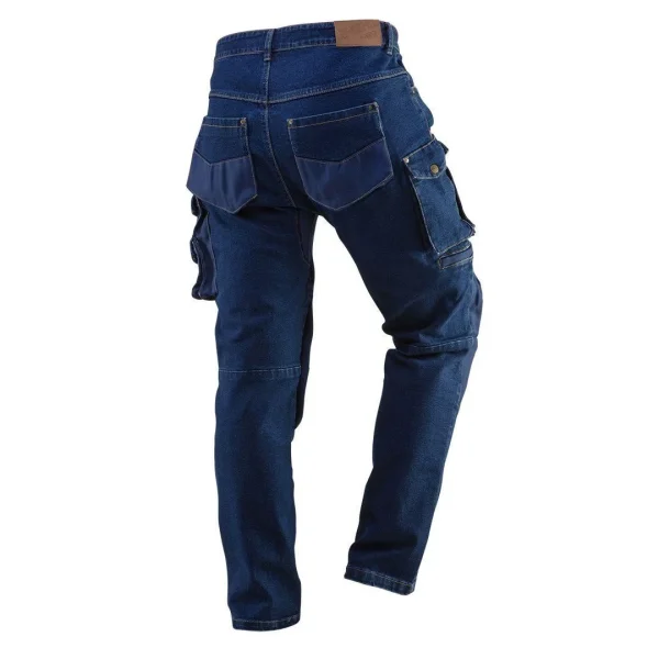 Pantaloni de lucru tip blugi, cu intariri pentru genunchi, model Denim, marimea XL/54, NEO