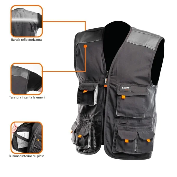 Vesta de lucru, model HD, marimea S/48, NEO