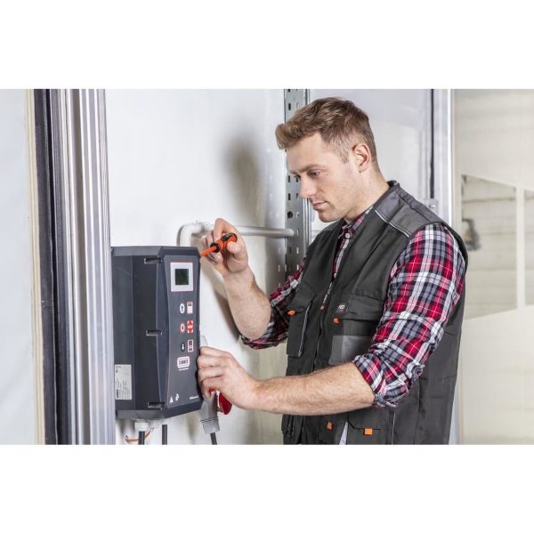 Camasa de lucru bumbac, rosu-gri-alb, marimea XXL/58, NEO