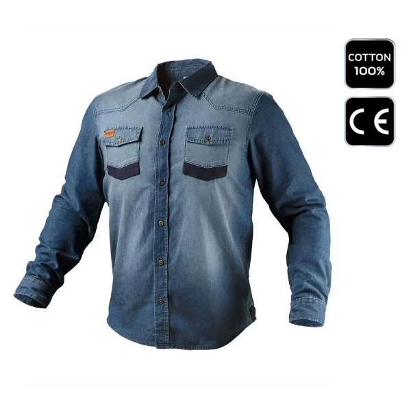 Camasa pentru lucru, de blugi, model Denim, marimea L/52, NEO