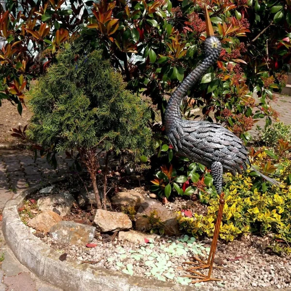 Decoratiune gradina, metalica, cocor, 18x43x94 cm