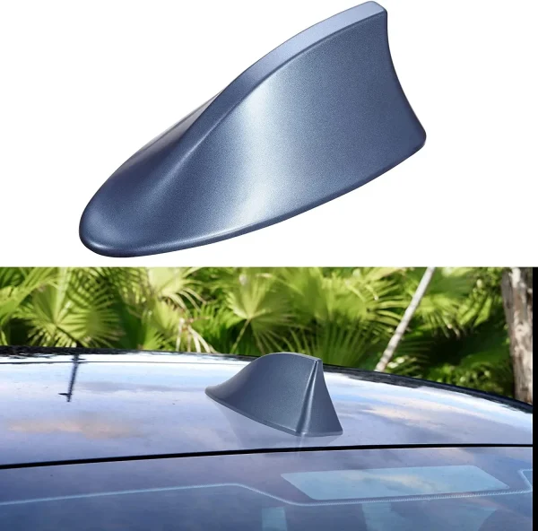 Antena auto activa AM - FM tip "SHARK TAIL" culoare ALBASTRU