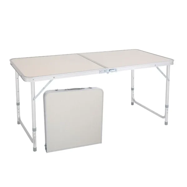 Masa Pliabila din aluminiu cu blat MDF pentru picnic, dimensiune 120 x 60 cm