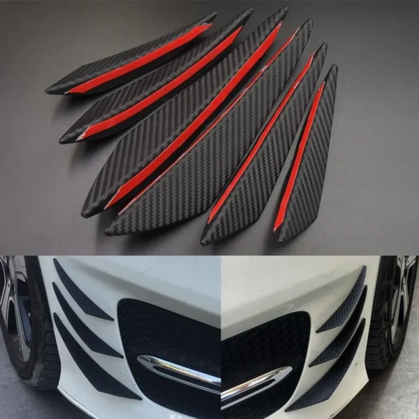 Set 4 buc. aripioare ornamentale bara tuning, culoare carbon