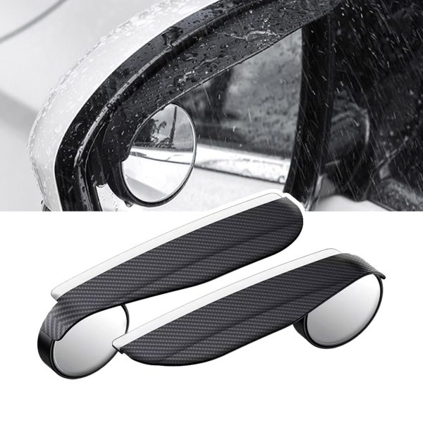 Set 2 buc. Oglinzi "Unghi Mort" cu protectie ploaie, finisaj Carbon, culoare Neagra