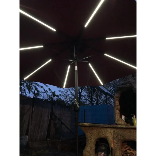 Umbrela gradina/terasa,​​​​​​​ LED solar, 270 cm