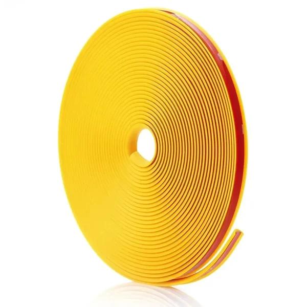 Inele de protectie si decor jante, adezive, din plastic flexibil - GALBEN