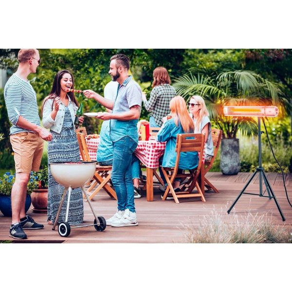 Incalzitor terasa, infrarosu, 2000 W, interior/exterior, IP65, telecomanda, 2 trepte de putere, NEO