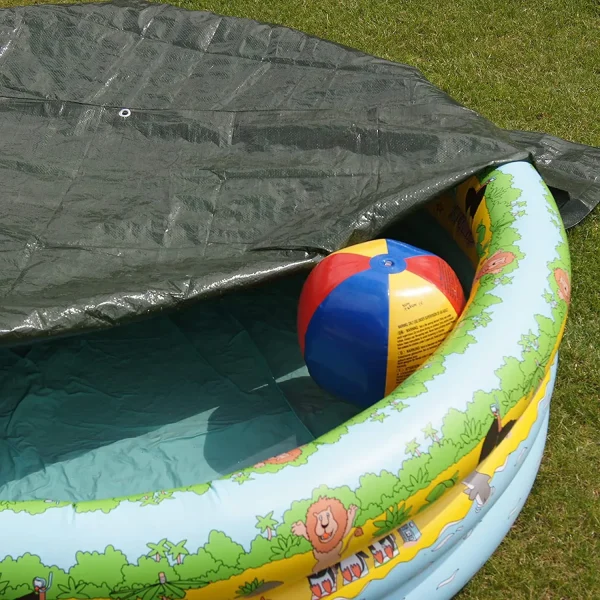 Prelata Impermeabila cu ochiuri metalice de prindere, dimensiune 6,0m x 8,0m, densitate 120g/m2, culoare verde