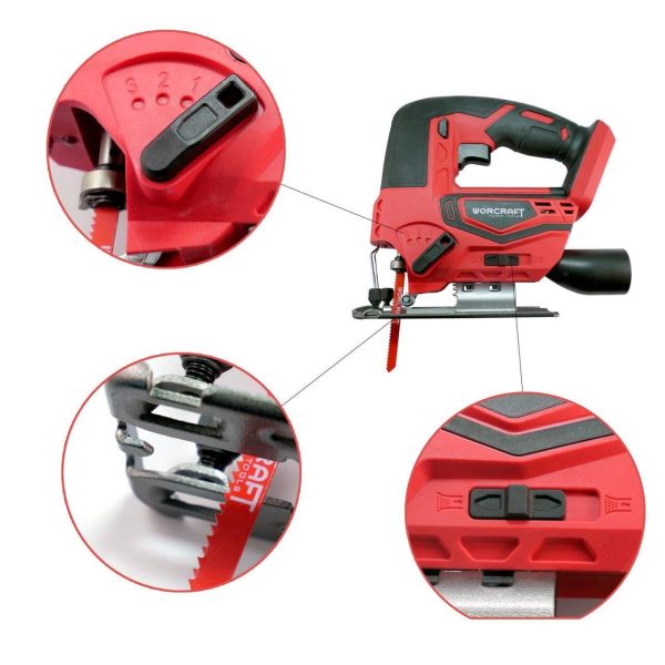 Fierastrau pendular, 20V Li-ion (acumulator neinclus), 3 trepte, Worcraft