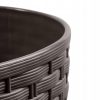 Ghiveci decorativ de flori, Prosperplast, Rato Round, rotund, maro, imitatie ratan, 25x22.4 cm
