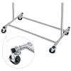 Suport mobil cu roti pentru haine, Songmics, reglabil, metal, argintiu, max 90 kg, 92x45.4x160 cm