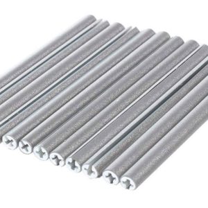 Set 12 ornamente din material reflectorizant pentru spite bicicleta, culoare gri - argintiu