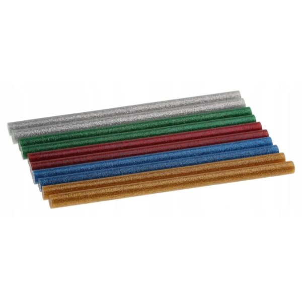 Baton silicon pentru pistol lipit, color, sidef, 10 buc, 11x200 mm