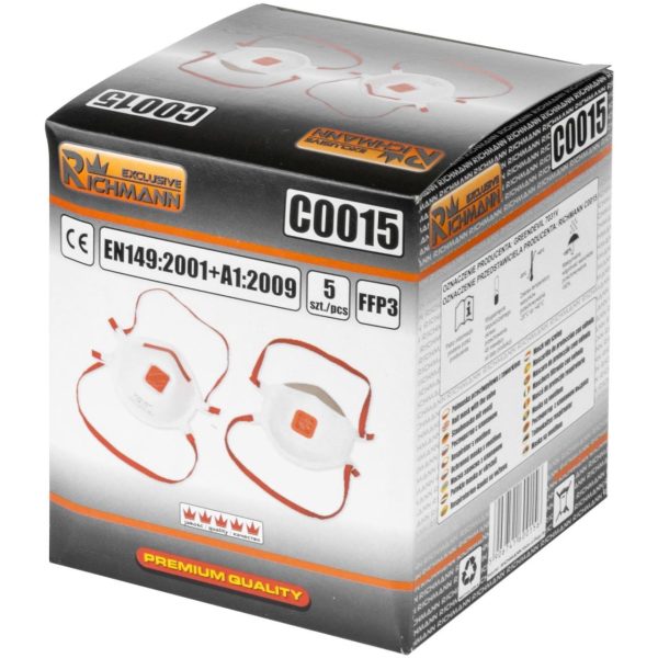 Masca praf cu supapa, FFP3, RICHMANN