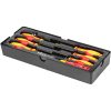 Set surubelnite izolate, late si cruce, cu creion de faza, sertar TIP A (385x150 mm) pentru dulap mobil, PH0-2, 3-5.5 mm, 60-125 mm, 7 elemente, RICHMANN EXCLUSIVE